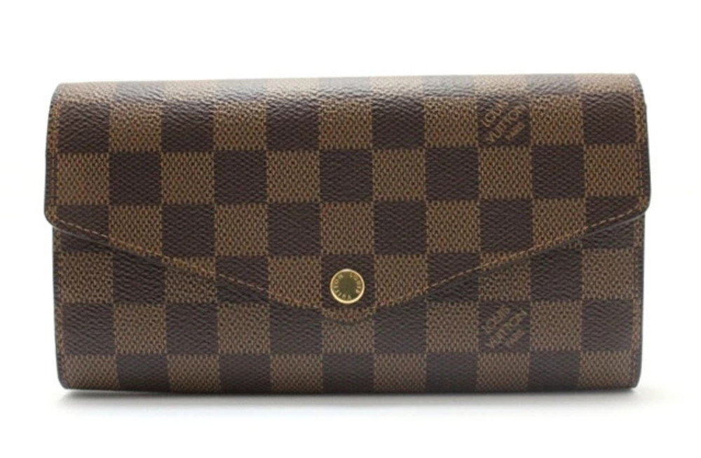 LOUIS VUITTON Portefeuille Sarah Long Wallet Damier Ebene Brown